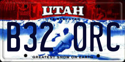 UT license plate B320RC