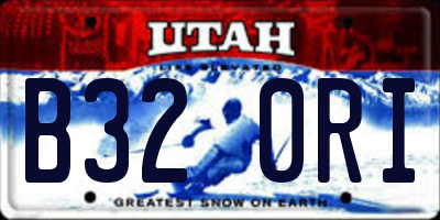 UT license plate B320RI