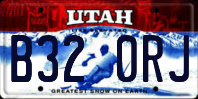 UT license plate B320RJ