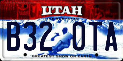 UT license plate B320TA