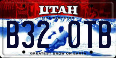 UT license plate B320TB