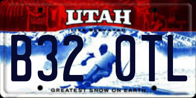 UT license plate B320TL