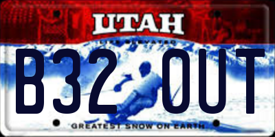 UT license plate B320UT