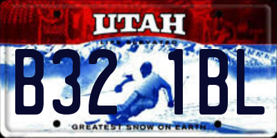 UT license plate B321BL