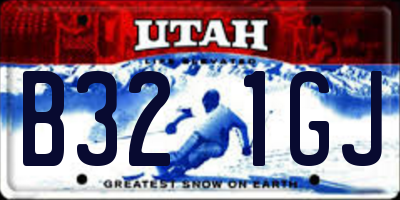 UT license plate B321GJ