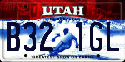 UT license plate B321GL