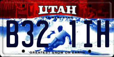 UT license plate B321IH