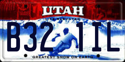 UT license plate B321IL