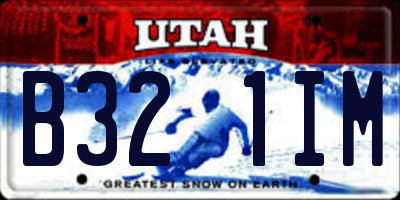 UT license plate B321IM