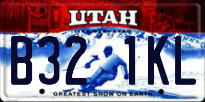 UT license plate B321KL