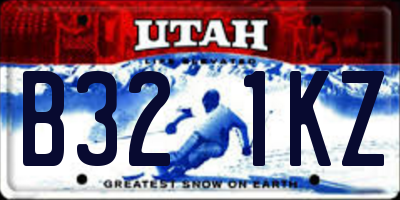UT license plate B321KZ