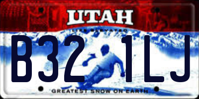 UT license plate B321LJ