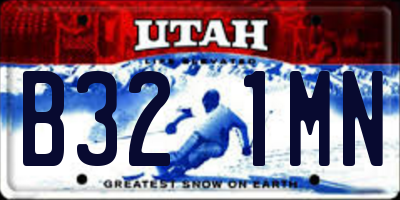 UT license plate B321MN