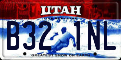 UT license plate B321NL