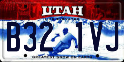 UT license plate B321VJ