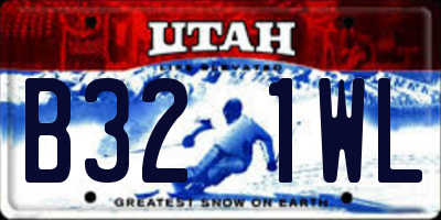 UT license plate B321WL