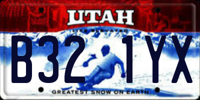 UT license plate B321YX