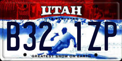 UT license plate B321ZP