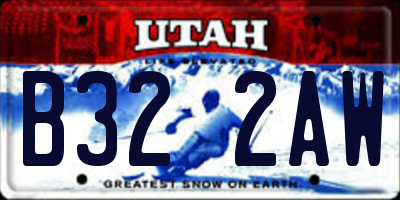 UT license plate B322AW