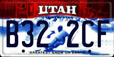 UT license plate B322CF