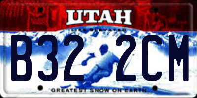 UT license plate B322CM