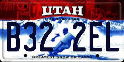 UT license plate B322EL