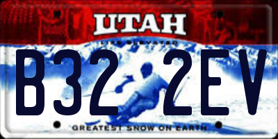 UT license plate B322EV
