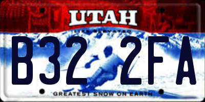UT license plate B322FA