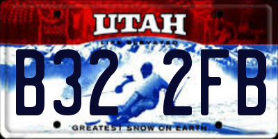 UT license plate B322FB