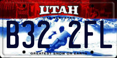 UT license plate B322FL