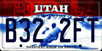 UT license plate B322FT