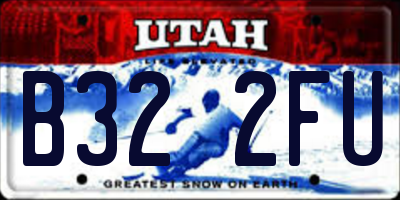UT license plate B322FU