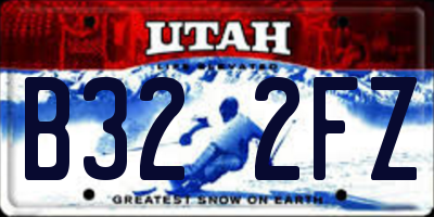 UT license plate B322FZ