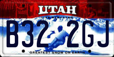 UT license plate B322GJ