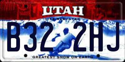 UT license plate B322HJ