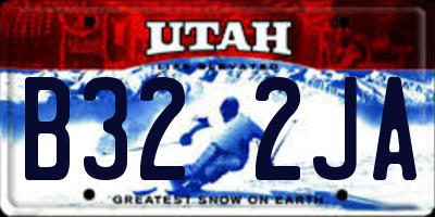 UT license plate B322JA