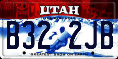 UT license plate B322JB