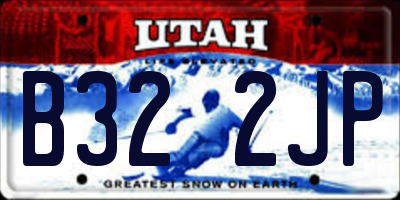 UT license plate B322JP