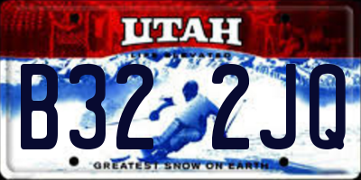 UT license plate B322JQ
