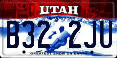 UT license plate B322JU