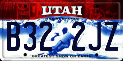 UT license plate B322JZ