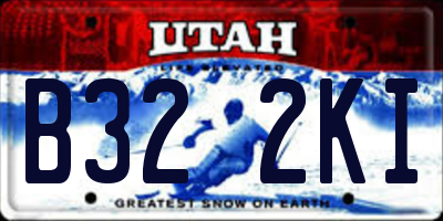 UT license plate B322KI