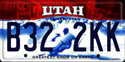 UT license plate B322KK
