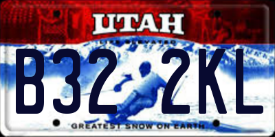 UT license plate B322KL
