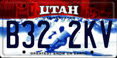 UT license plate B322KV