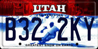 UT license plate B322KY