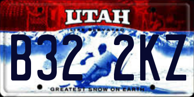 UT license plate B322KZ