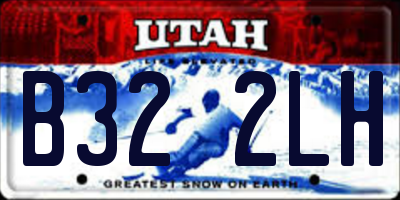 UT license plate B322LH