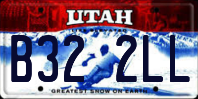 UT license plate B322LL