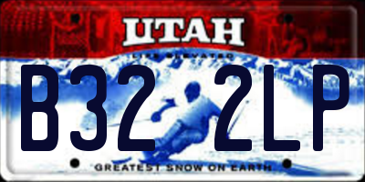 UT license plate B322LP